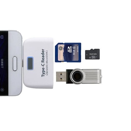 3in1 Kortinlukija USB 3.1 Tyyppi C - Micro-sd / Usb-Muisti OTG:n kanssa -  Gigantti verkkokauppa