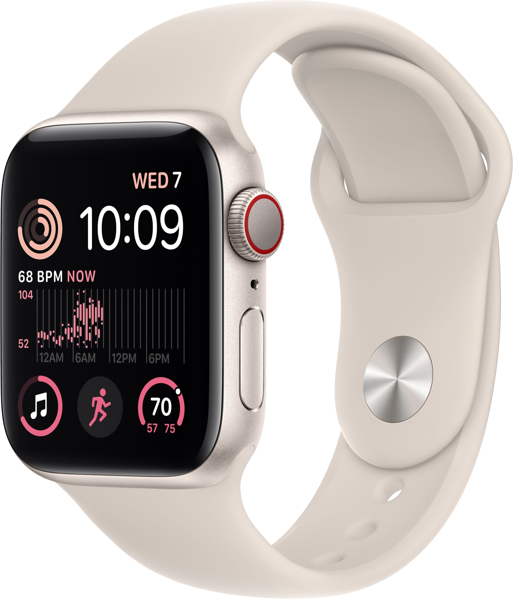 Apple Watch SE 2nd Gen 40 mm LTE (tähtiv. alu./tähtiv. Sport-ranneke) -  Gigantti verkkokauppa