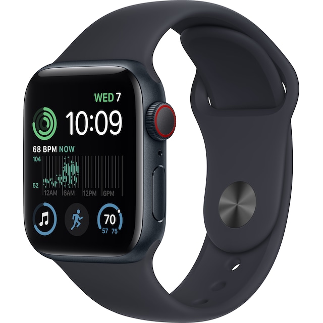 Apple Watch SE 2nd Gen 40 mm LTE (keskiyöns. alu./kesk. Sport-ranneke)