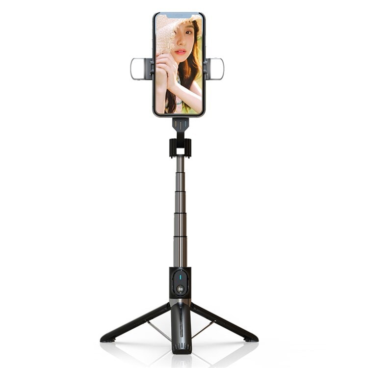 Kolmijalkainen selfie-tikku jatkettava matkapuhelinteline langattomalla  Bluetooth-kaukosäätimellä Musta - Gigantti verkkokauppa