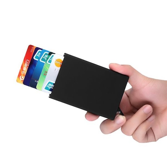 Korttipidike luottokorttikotelo RFID-suojaus Alumiinia Pop-up - Gigantti  verkkokauppa