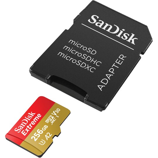 SanDisk Extreme 256GB microSDXC™ UHS-I card with Adapter - Gigantti  verkkokauppa