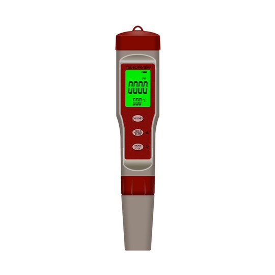 4-in-1 Digitaalinen pH-mittari Vesitesteri TDS/EC/pH/lämpötila Punainen -  Gigantti verkkokauppa