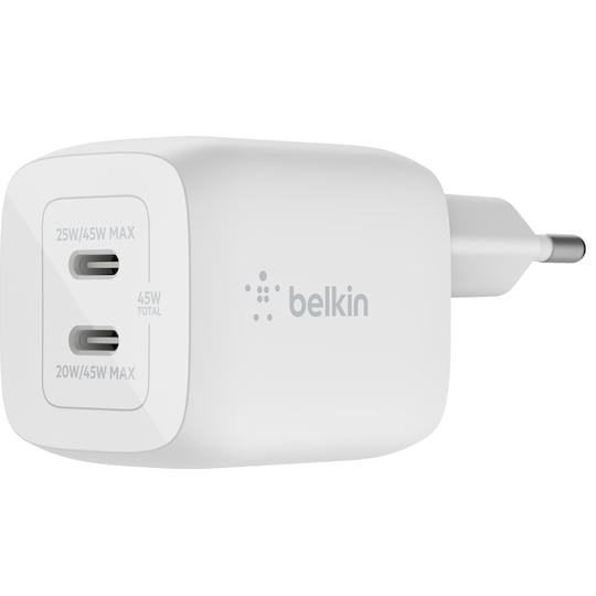 Belkin 45W Dual USB-C laturi - Gigantti verkkokauppa
