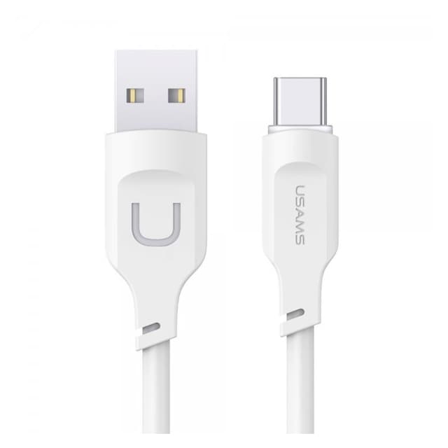 USAMS Kaapeli Lithe Series USB-A/USB-C 1.2 m Valkoinen