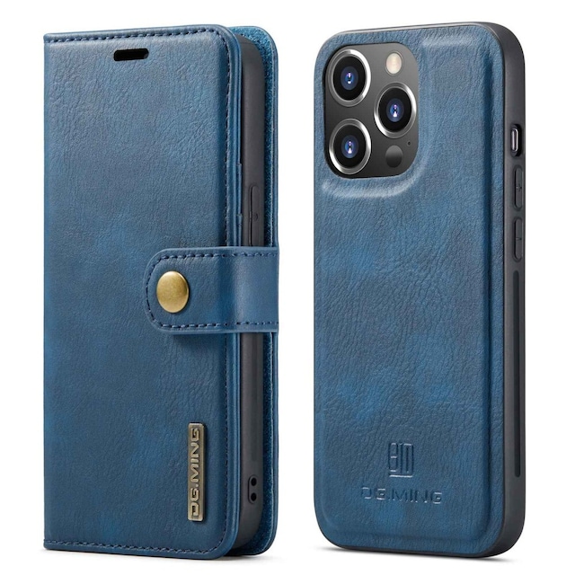 DG MING iPhone 14 Pro 2-in-1 magneetti lompakkokotelo - Sininen