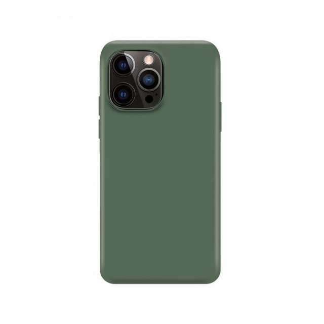 XQISIT iPhone 14 Pro Max Kuori Silicone Case Vihreä