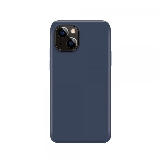 XQISIT iPhone 14 Plus Kuori Silicone Case Tummansininen