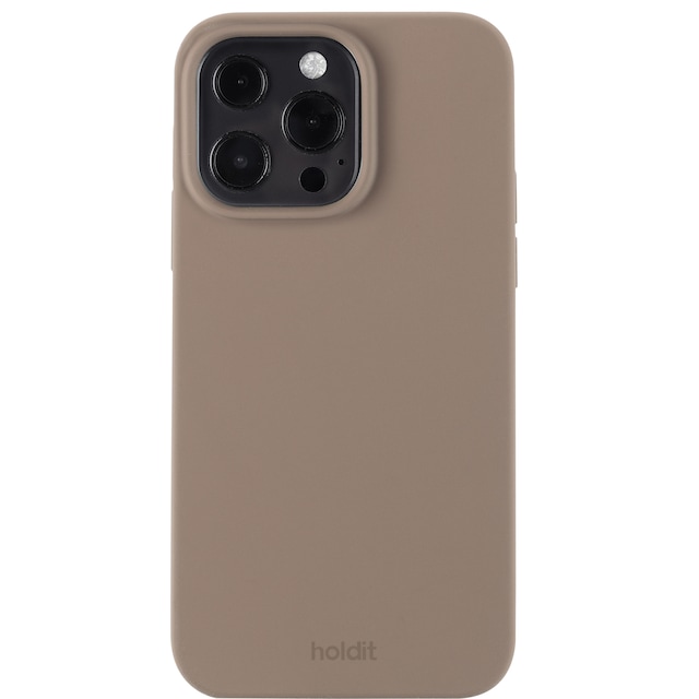 Holdit Silicone iPhone 14 Pro suojakuori (ruskea)
