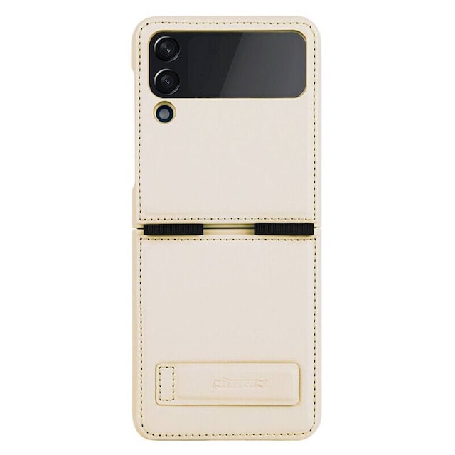 Nillkin Qin Vegaaninen Nahka Kuori Samsung Galaxy Z Flip 4 - Kulta