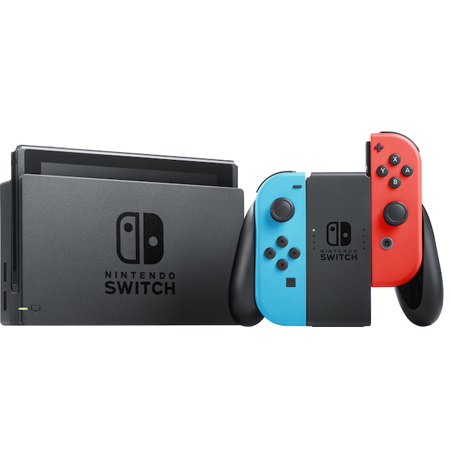Nintendo Switch 2022 EU pelikonsoli + Neon Joy-Con ohjaimet
