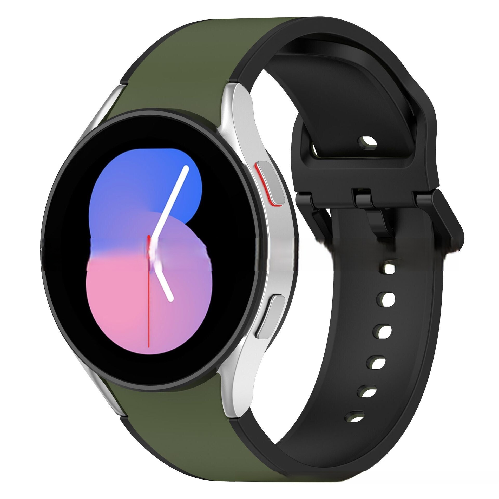 Kellon rannekellon ranneke silikoni Vihreä Samsung Galaxy  watch4/watch5/watch5 Pro - Gigantti verkkokauppa