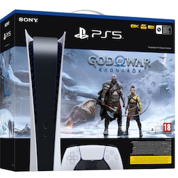 PlayStation 5 Digital Edition + God of War Ragnarök pakkaus