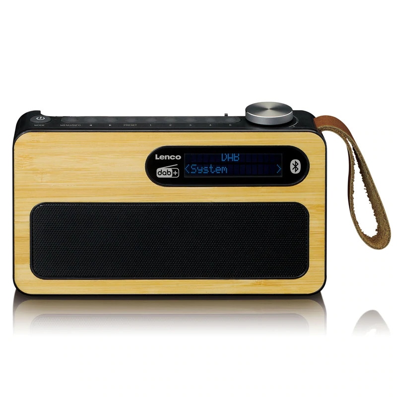 Lenco PDR-040 DAB Radio, Bambu/musta - Gigantti verkkokauppa
