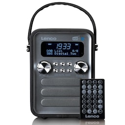 Lenco PDR-051 DAB Radio, Musta/hopea