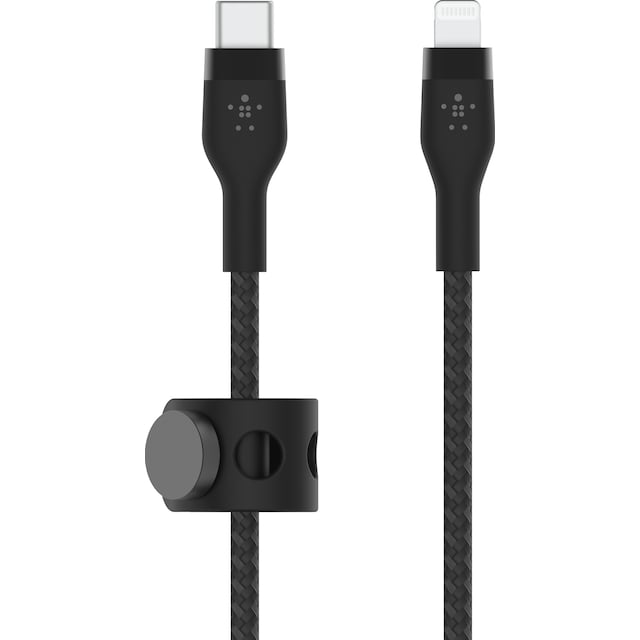 Belkin BoostCharge Pro Flex USB-C - Lightning kaapeli (musta)