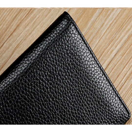 Miesten lompakko aitoa nahkaa musta 18,5x9 cm - Gigantti verkkokauppa