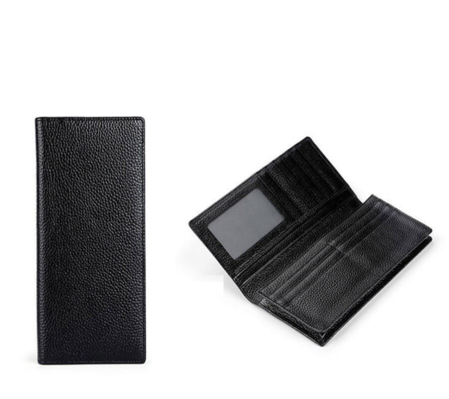 Miesten lompakko aitoa nahkaa musta 18,5x9 cm - Gigantti verkkokauppa