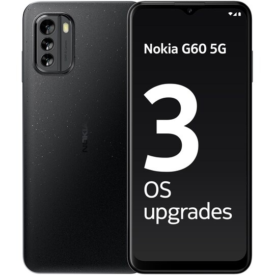 Nokia G60 5G älypuhelin 4/64 GB (musta) - Gigantti verkkokauppa
