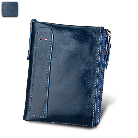 Ensiluokkainen nahkainen korttikotelo RFID-lompakko Sininen - Gigantti  verkkokauppa