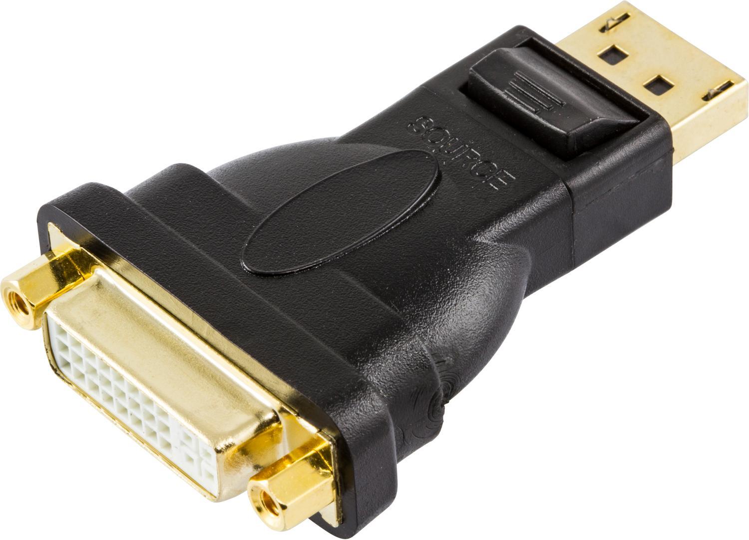 deltaco DisplayPort to DVI-I Dual Link adapter, black - Gigantti  verkkokauppa