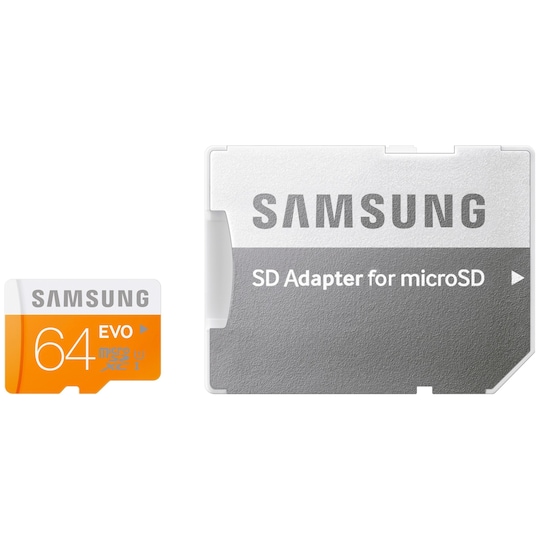 Samsung Micro SDXC EVO muistikortti 64 GB ja adapteri - Gigantti  verkkokauppa