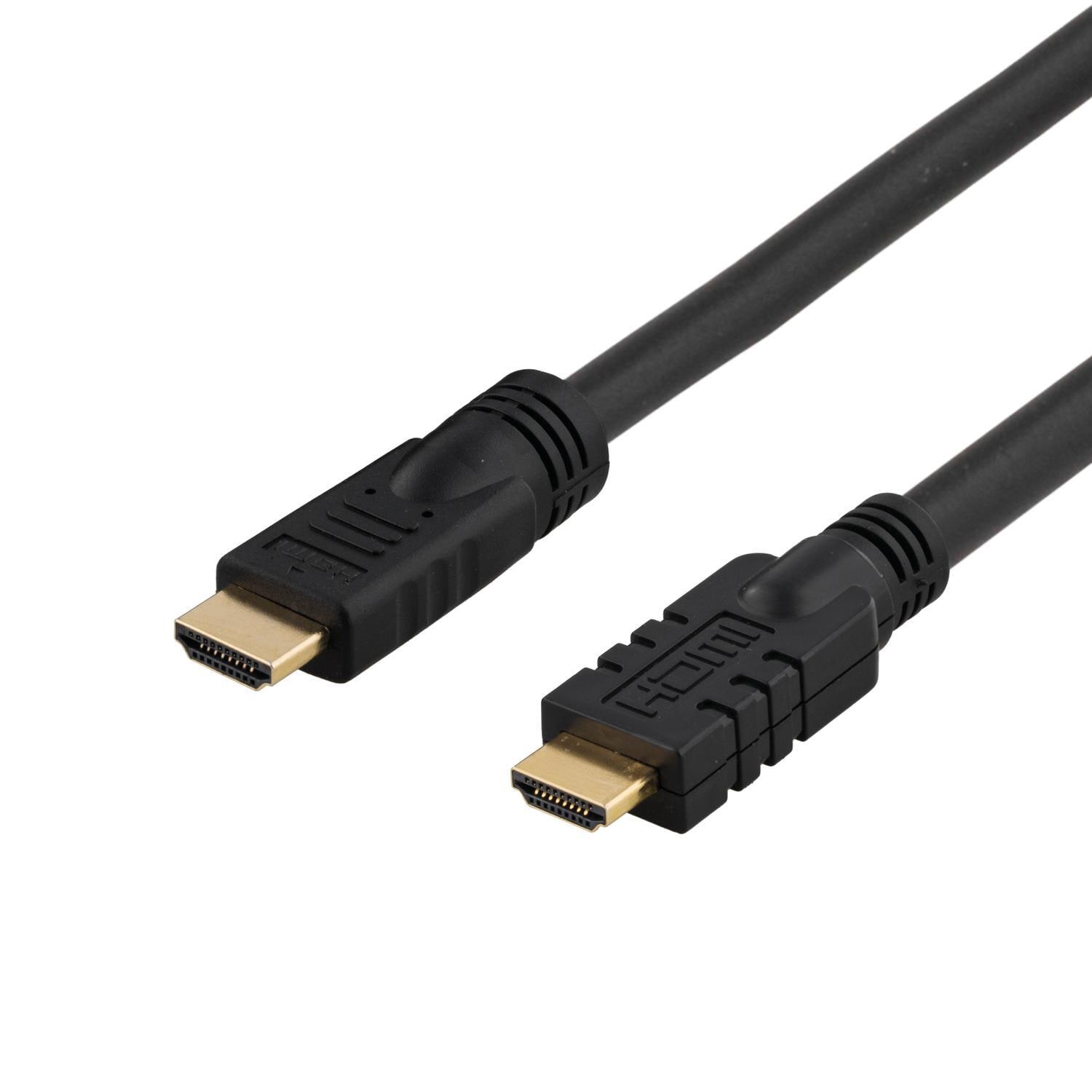 deltaco Active HDMI cable, HDMI High Speed with Ethernet, 20m, black -  Gigantti verkkokauppa