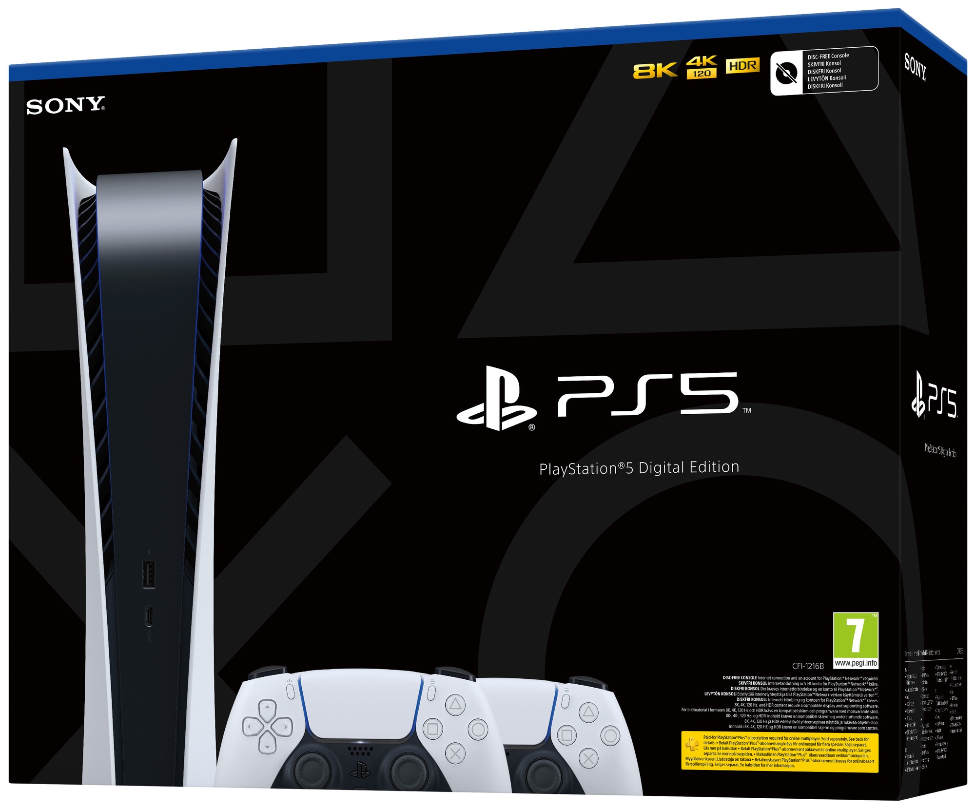 PlayStation 5 (PS5) Digital Edition pelikonsoli + 2 DualSense ohjainta -  Gigantti verkkokauppa