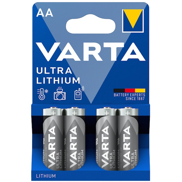 Varta Ultra Lithium AA paristot (4 kpl)