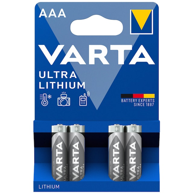 Varta Ultra Lithium AAA / LR03 -akku, 4 kpl
