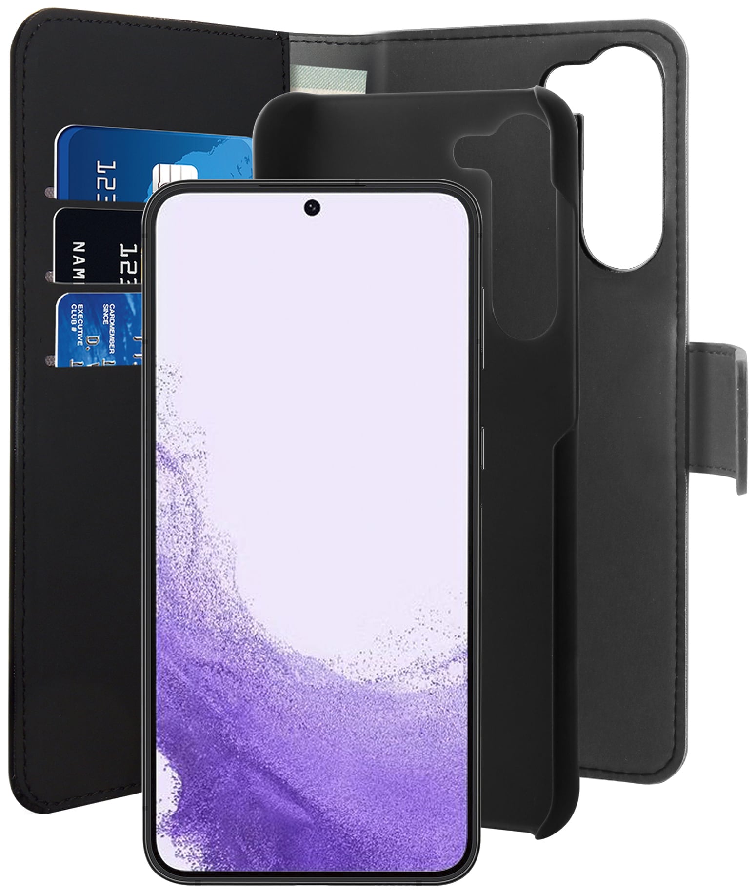 Puro Samsung Galaxy S23 2in1 lompakkokotelo (musta) - Gigantti verkkokauppa