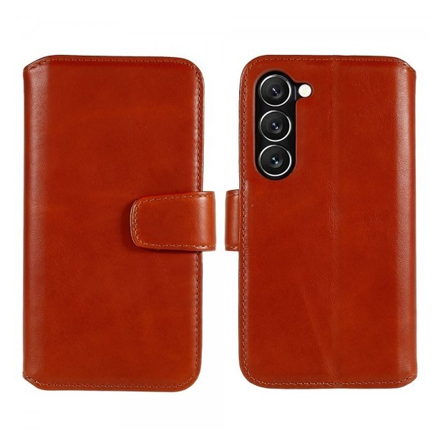 Nordic Covers Samsung Galaxy S23 Plus Kotelo Essential Leather Maple Brown