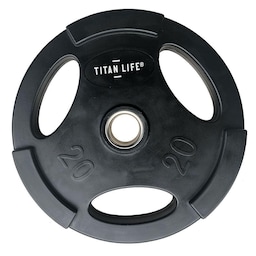 Titan LIFE Weight Disc Rubber. Ø50mm. Black, Levypainot Kumipäällyste 20 kg