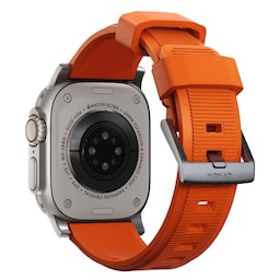 NOMAD Apple Watch 42/44/45mm/Apple Watch Ultra Ranneke Rugged Band Ultra Orange Silver