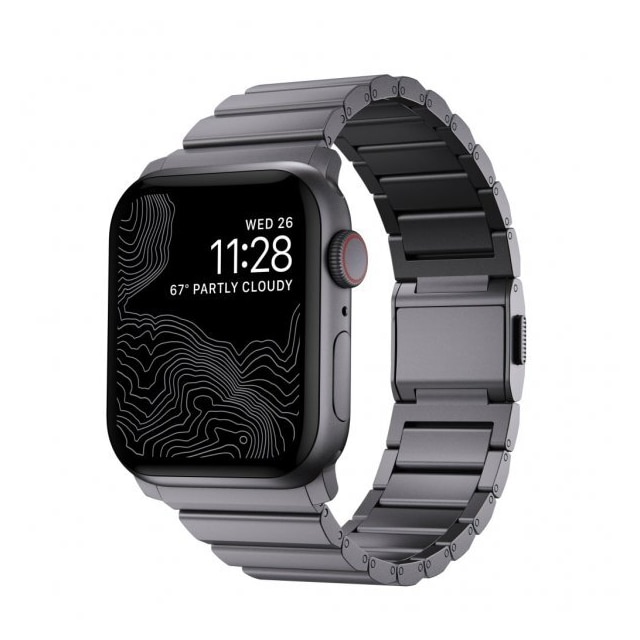 NOMAD Apple Watch 42/44/45mm/Apple Watch Ultra Ranneke Aluminum Band Space Gray