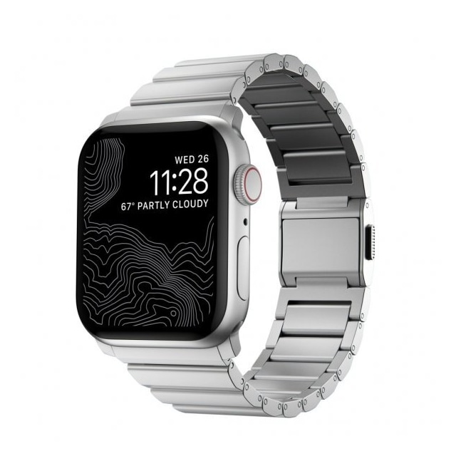 NOMAD Apple Watch 42/44/45mm/Apple Watch Ultra Ranneke Aluminum Band Silver