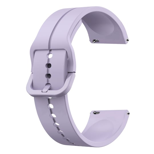 Kellon ranneke silikoni Violetti 20 mm Samsung Galaxy Watch 4 40 44mm/4  Classic 46 42 mm 2021, Garmin Vivoactive 3 Music/Forerunner 645/245  Music/Venu/Venu Sq, Amazfit GTS/GTR 42mm - Gigantti verkkokauppa