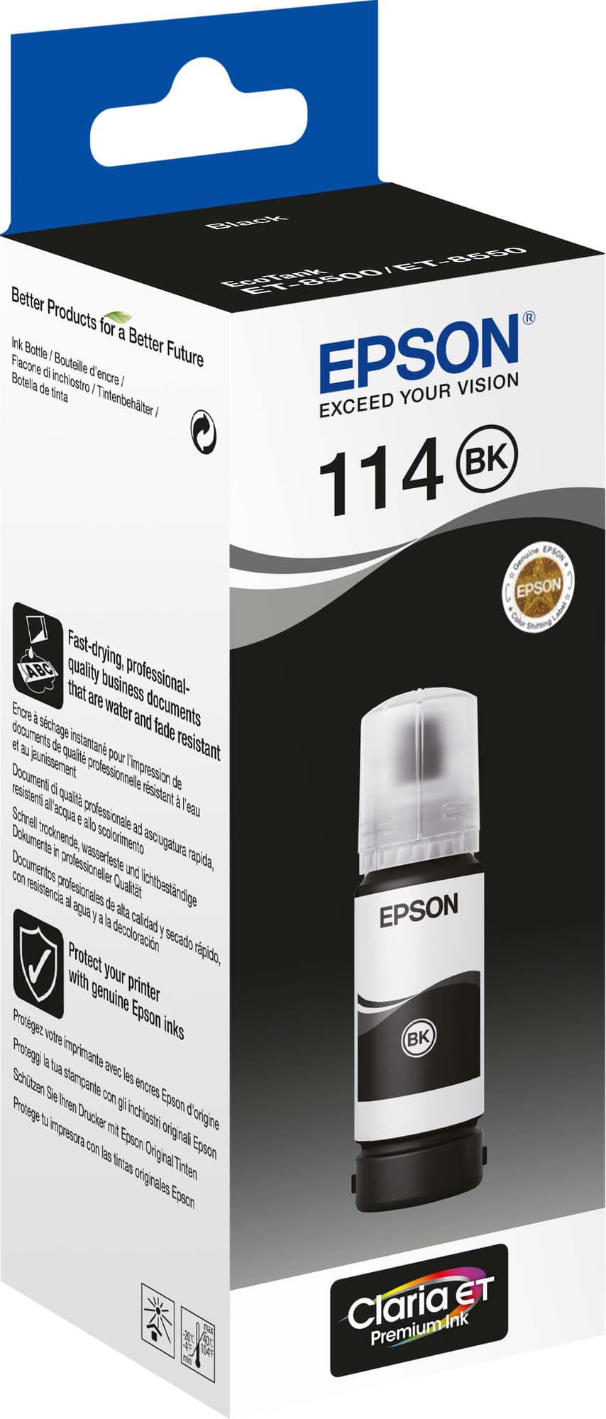 Epson 114 EcoTank Black mustepullo