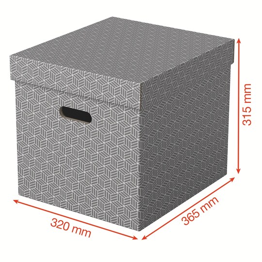 Esselte Home säilytyslaatikko Cube harmaa, 3kpl/pkt - Gigantti verkkokauppa