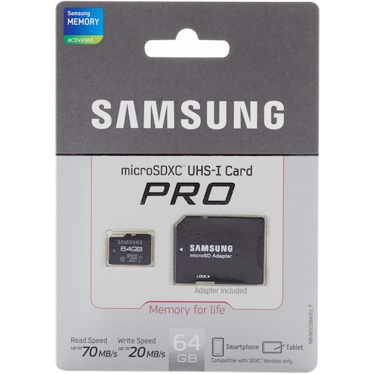 Samsung Plus 64GB microSDXC muistikortti ja SD-sovitin - Gigantti  verkkokauppa