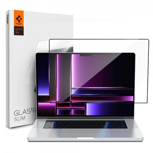 Spigen MacBook Pro 16 M1 (A2485)/M2 (A2780) Näytönsuoja GLAS.tR Slim -  Gigantti verkkokauppa