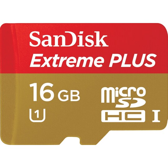SanDisk Extreme Plus M muistikortti ja sovitin 16 GB - Gigantti verkkokauppa