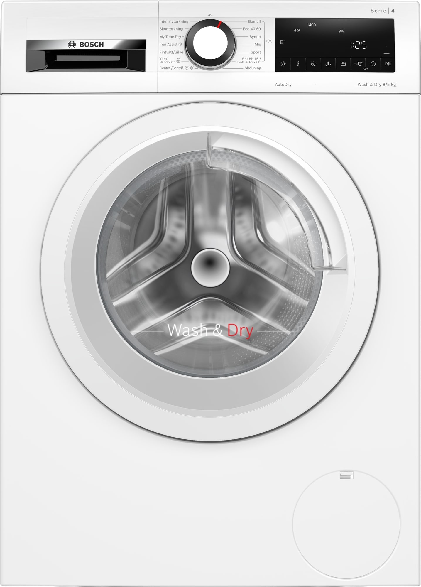 Bosch Kuivaava pesukone WNA134L0SN (valkoinen) - Gigantti verkkokauppa