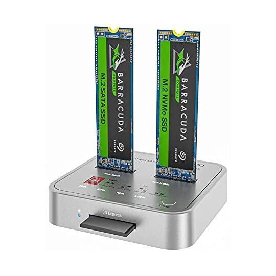 Maiwo K3016CL-telakointiasema kiintolevyn kloonaukseen, SATA ja NVMe SSD  1:1, 10 Gb/s, M-Key ja B+M Key, SD Express -kortinlukija - Gigantti  verkkokauppa