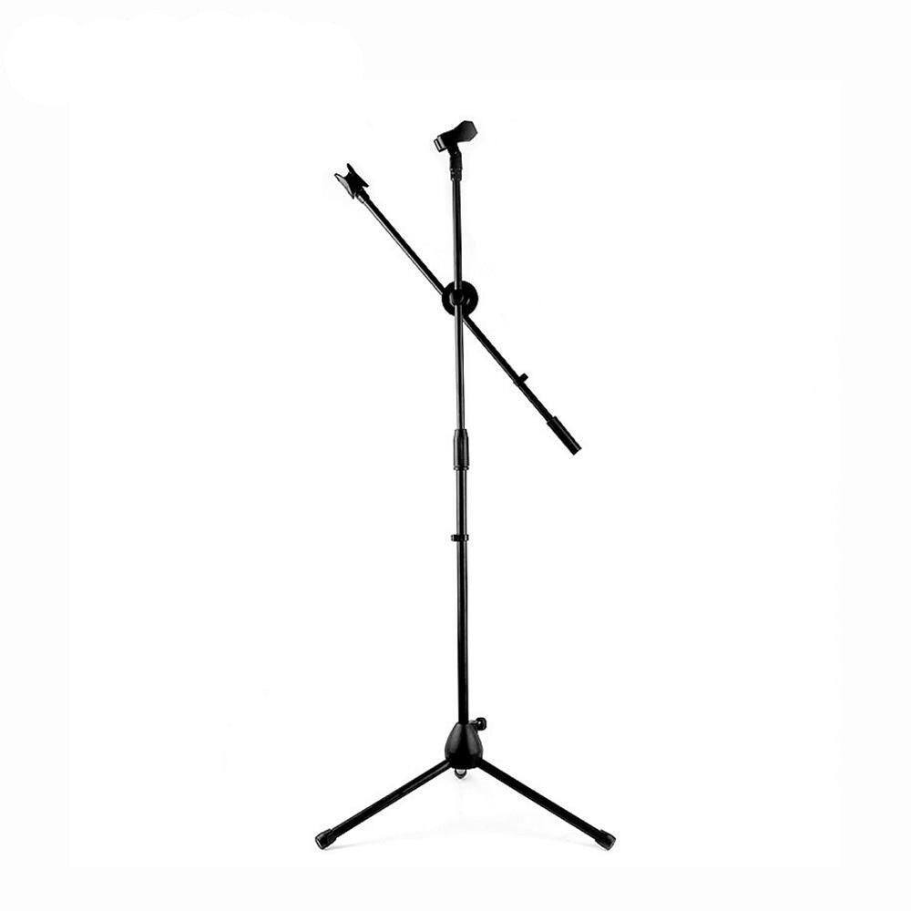 Mikrofonijalusta pyöritettävällä puomilla, taitettava jalka, korkeus  säädettävissä 70–145 cm - Gigantti verkkokauppa