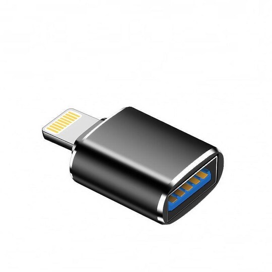 NÖRDIC USB3.0–OTG Lightning -sovitin (ei MFI), musta, tuki iOS:lle, liitä  USB-laitteet iPhoneen ja iPadiin - Gigantti verkkokauppa