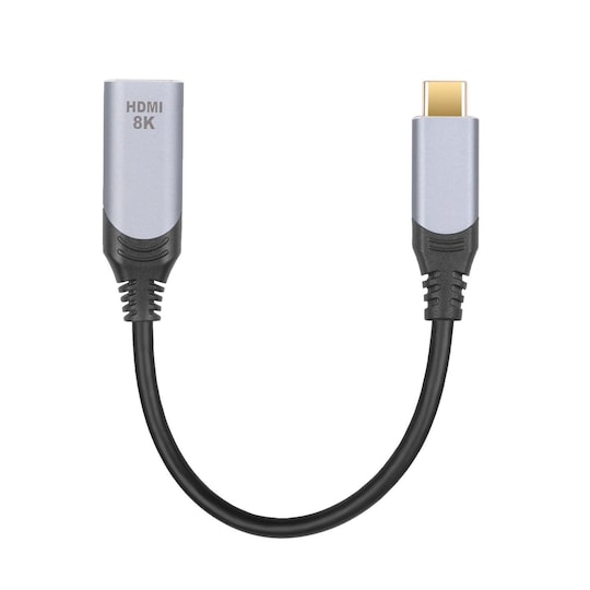 NÖRDIC 20 cm sovitin USB-C HDMI 2.1 8K30Hz 4K120Hz 48Gbps HDR Yhteensopiva  Thunderbolt 3 ja 4 kanssa - Gigantti verkkokauppa