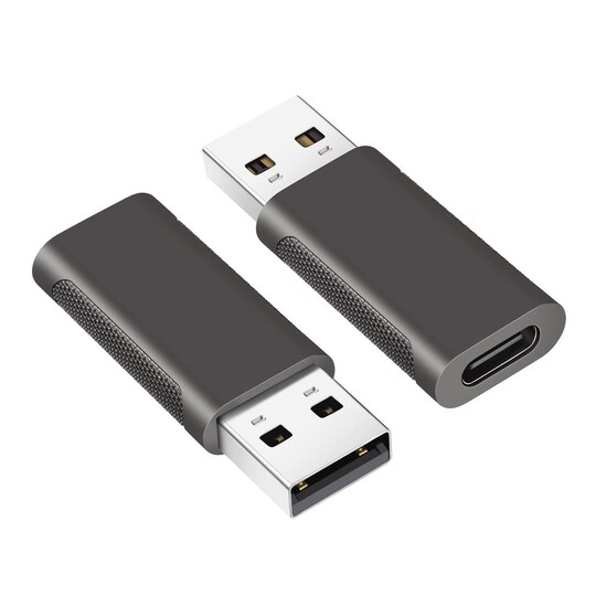 NÖRDIC USB3.2 Gen2 USB-C–USB-A-sovitin 10 Gbps metalliavaruudenharmaa -  Gigantti verkkokauppa