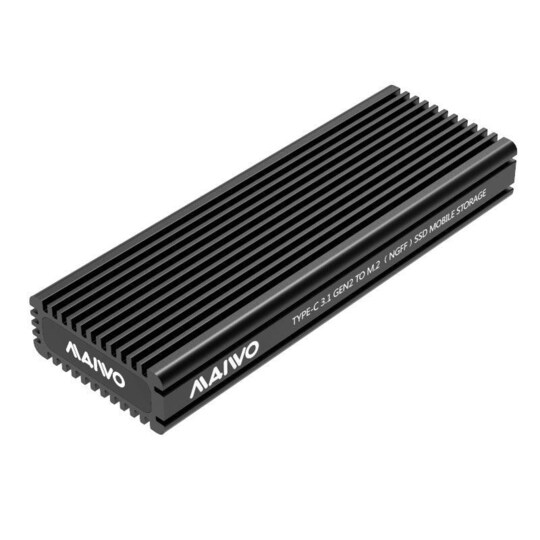 Maiwo K1687P M.2 PCIe NVMe SSD USB C GEN2 10Gb/s ulkoinen tallennuskehikko,  2230-2242-2260-2280 NGFF M-Key tuki, UASP, TRIM ja 6 Gb/s SATAIII - Gigantti  verkkokauppa