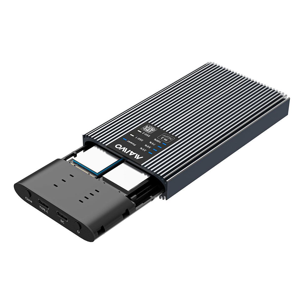 Maiwo ulkoinen kotelo kovalevyn kloonaukseen M.2 SATA SSD USB3.2 5Gbps 1:1  - Gigantti verkkokauppa